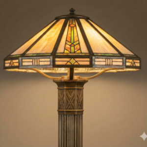 Lampara de piso en bronce